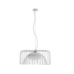 Netlighting COUGAR LED Wire Frame Pendant Ceiling Light White 1920lm 4000K 50x26cm - Size: 50x26 cm - thumbnail 1