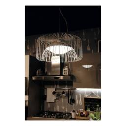 Netlighting COUGAR LED Wire Frame Pendant Ceiling Light White 1920lm 4000K 50x26cm - Size: 50x26 cm - thumbnail 2