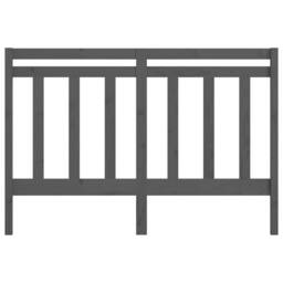 Berkfield Home Beautiful Bed Headboard Grey 126x4x100 cm Solid Wood Pine - Size: 126 x 4 x 100 cm - thumbnail 4