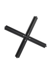 H&O Direct Silvia Cross Steel Garden Parasol Base Free Standing Umbrella Base in Black - thumbnail 4