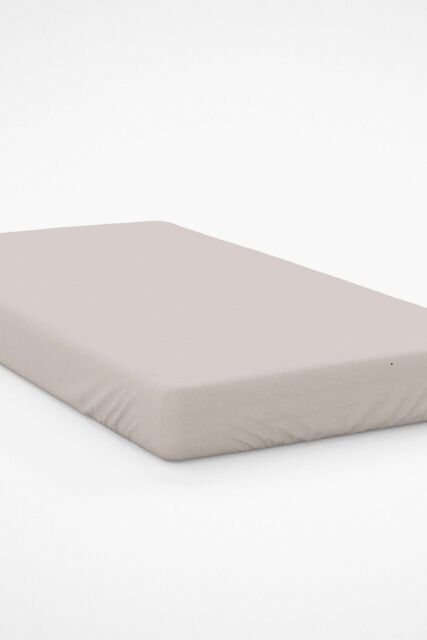 Belledorm Egyptian Cotton 400 Thread Count 38cm Fitted Sheet in Beige - Size: Single - image 1