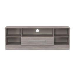 Ready Assembled 2 U Gloucester Wide 1 Drawer TV & Media Unit (Ready Assembled) in Light Grey - thumbnail 2