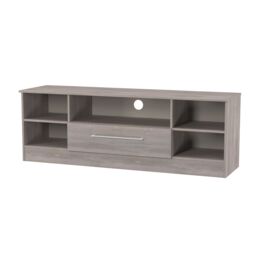 Ready Assembled 2 U Gloucester Wide 1 Drawer TV & Media Unit (Ready Assembled) in Light Grey - thumbnail 4