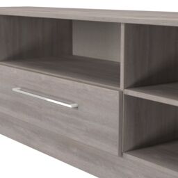 Ready Assembled 2 U Gloucester Wide 1 Drawer TV & Media Unit (Ready Assembled) in Light Grey - thumbnail 5