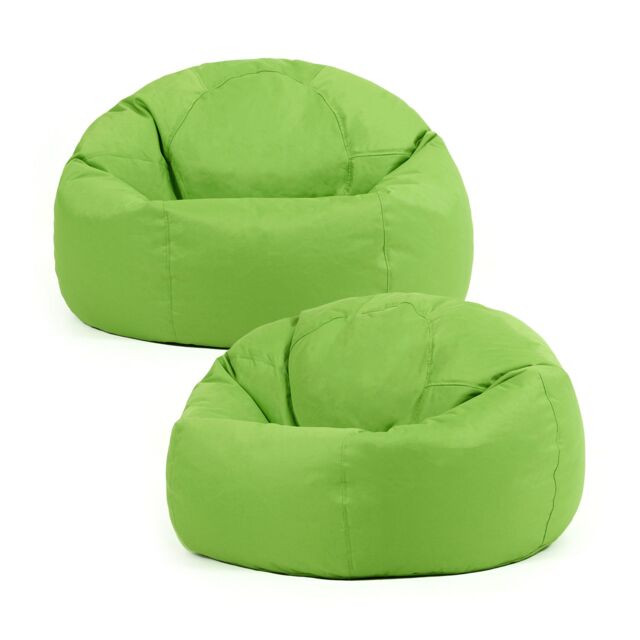 icon Classic Indoor Outdoor Bean Bag Khaki Bean Bag Chair Pack of 2 in Lime - image 1