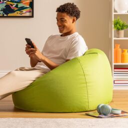 icon Classic Indoor Outdoor Bean Bag Khaki Bean Bag Chair Pack of 2 in Lime - thumbnail 2