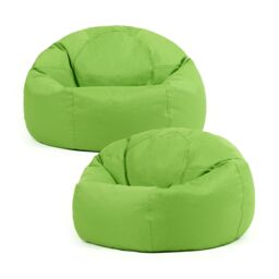 icon Classic Indoor Outdoor Bean Bag Khaki Bean Bag Chair Pack of 2 in Lime - thumbnail 1