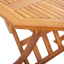 Berkfield Home Folding Garden Table 135x85x75 cm Solid Acacia Wood in Brown - Size: 135 x 85 x 75 cm - thumbnail 6