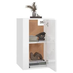 Berkfield Home Wall Mounted TV Cabinets 2 pcs High Gloss White 40x34.5x60 cm - thumbnail 3