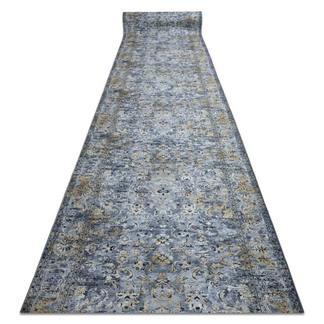 RugsX Anti-Slip Lotus Runner in Grey - Size: 120 cm x 130 cm - image 1