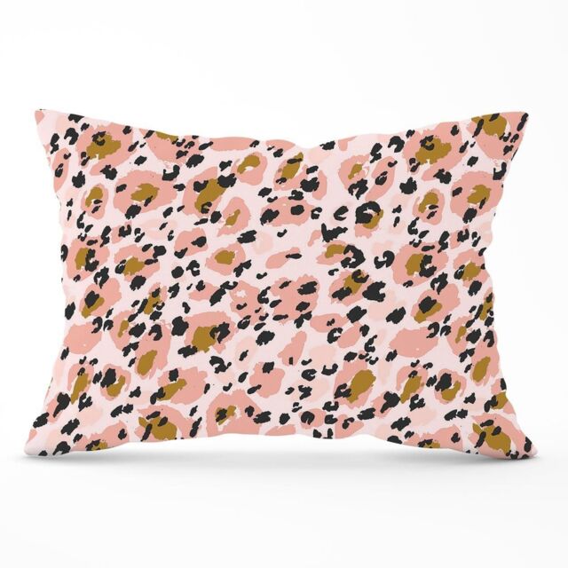 Warren Reed - Designer Hand Drawn Pink Leopard Print Cushions - Size: 60 cm x 60 cm - image 1