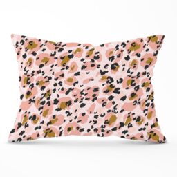 Warren Reed - Designer Hand Drawn Pink Leopard Print Cushions - Size: 60 cm x 60 cm - thumbnail 1