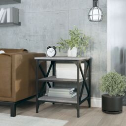 Berkfield Home Side Table Grey Sonoma 40x42x50 cm Engineered Wood - Size: 40 x 42 x 50 cm - thumbnail 1