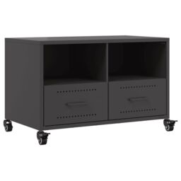 Berkfield Home TV Cabinet Black 68x39x43.5 cm Steel - thumbnail 2