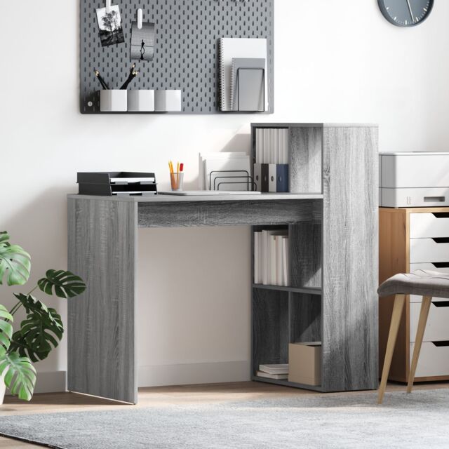 Berkfield Home Writing Desk Grey Sonoma Engineered wood, laminate Medium - image 1