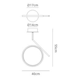 Netlighting Olimpia Ceiling 20W LED 3000K 1500lm IP20 Satin Gold - thumbnail 2