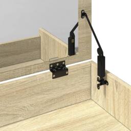 Berkfield Home Dressing Table & Stool Sonoma Oak 60x40x113.5 cm in Light Oak - thumbnail 9