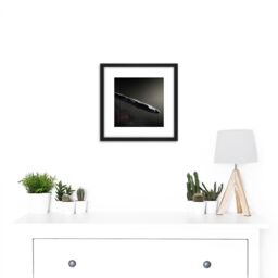 Artery8 Space ESO Illustration Interstellar Asteroid Oumuamua 8X8 Inch Square Wooden Framed Wall Art Print Picture with Mount in Black - thumbnail 2