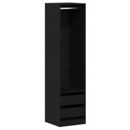 Berkfield Home Wardrobe - Black Oak, 50 x 50 x 200 cm, Made of Engineered Wood - Size: 50 x 50 x 200 cm - thumbnail 1