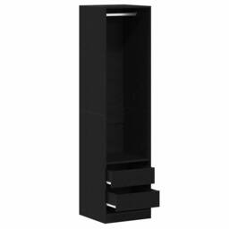 Berkfield Home Wardrobe - Black Oak, 50 x 50 x 200 cm, Made of Engineered Wood - Size: 50 x 50 x 200 cm - thumbnail 5