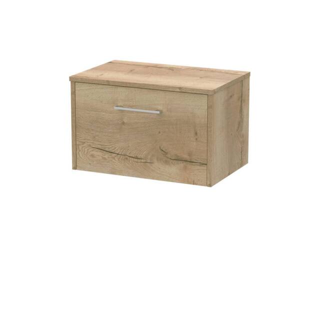 Balterley Winshill Contemporary 1 Drawer Wall Hung Vanity Unit, Light Oak, 600mm in Brown - image 1