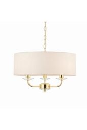 Netlighting Nixon 3 Light Multi Arm Ceiling Pendant Brass E14 in Gold - thumbnail 1