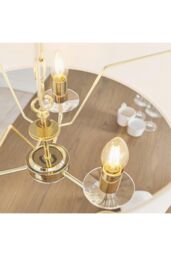 Netlighting Nixon 3 Light Multi Arm Ceiling Pendant Brass E14 in Gold - thumbnail 4