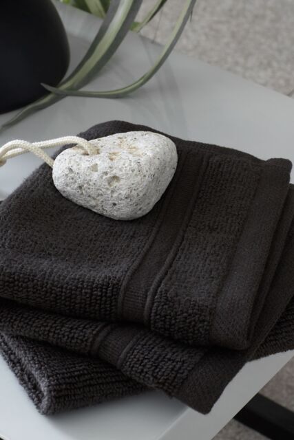 Catherine Lansfield 'Zero Twist' Face Cloth Pair in Charcoal - image 1