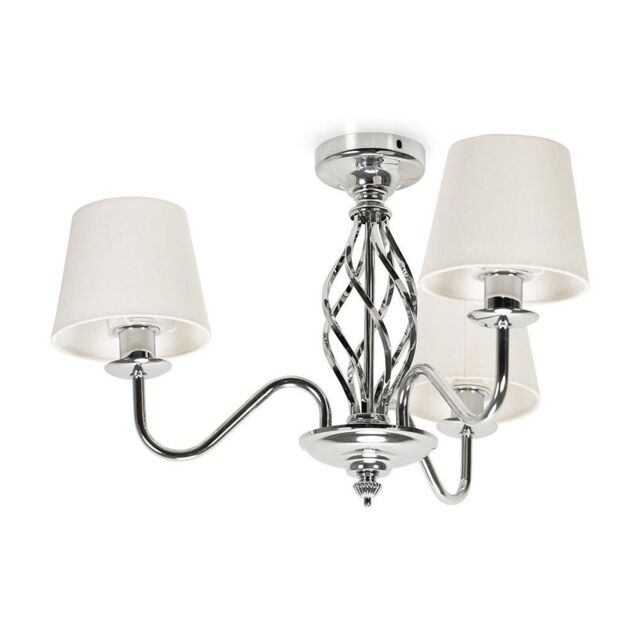 ValueLights Memphis Chrome 3 Way Ceiling Light in Silver - image 1