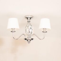 ValueLights Memphis Chrome 3 Way Ceiling Light in Silver - thumbnail 2