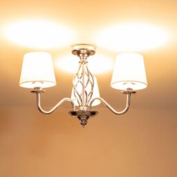ValueLights Memphis Chrome 3 Way Ceiling Light in Silver - thumbnail 3