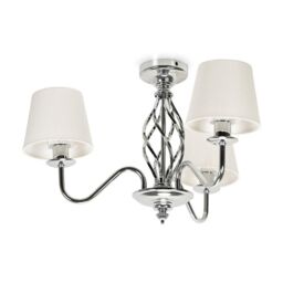ValueLights Memphis Chrome 3 Way Ceiling Light in Silver - thumbnail 1