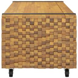 Berkfield Home Coffee Table 110x45x35 cm Solid Wood Teak in Brown - Size: 110 x 45 x 35 cm - thumbnail 5
