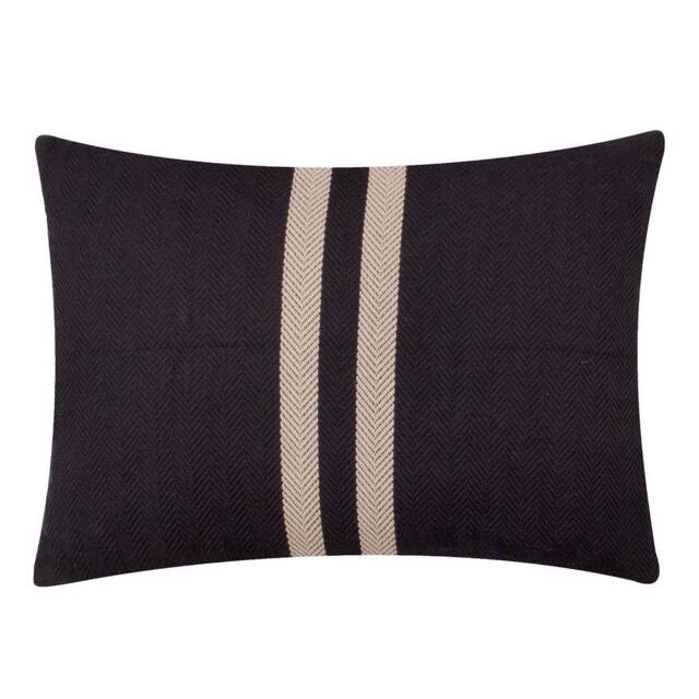Yard Benton Woven 100% Cotton Cushion in Black - image 1