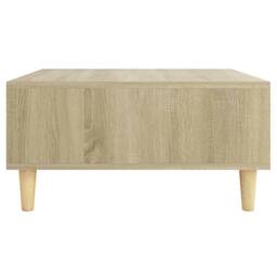 Berkfield Home Coffee Table Sonoma Oak 60x60x30 cm Engineered Wood in Light Tan - Size: 60 x 60 x 30 cm - thumbnail 5