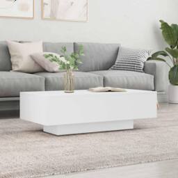 Berkfield Home Modern Coffee Table White 100x49.5x31 cm Engineered Wood - thumbnail 2