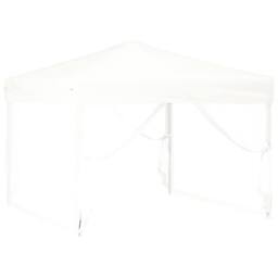 Berkfield Home Sturdy Folding Party Tent with Sidewalls White 3x3 m - thumbnail 1
