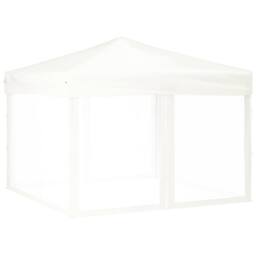 Berkfield Home Sturdy Folding Party Tent with Sidewalls White 3x3 m - thumbnail 3
