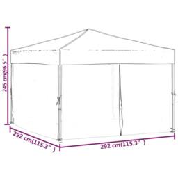 Berkfield Home Sturdy Folding Party Tent with Sidewalls White 3x3 m - thumbnail 9