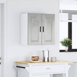 Berkfield Home Kitchen Wall Cabinet Porto Concrete Grey Engineered Wood - thumbnail 3