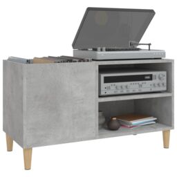 Berkfield Home Record Cabinet Concrete Grey 84.5x38x48 cm Engineered Wood - thumbnail 4