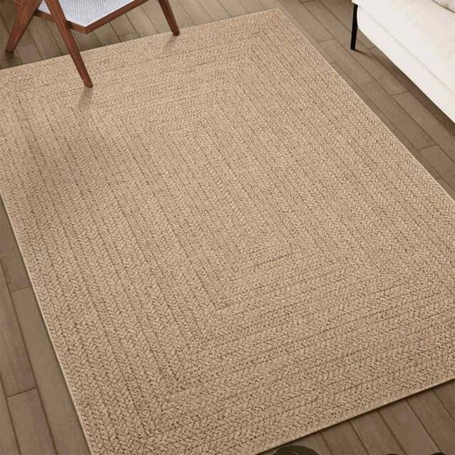 Berkfield Home Rug ZIZUR Beige 80x250 cm Jute Look Indoor & Outdoor - Size: Medium - image 1
