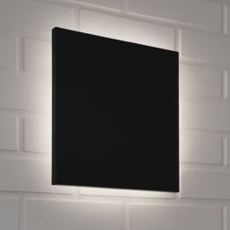 CGC Lighting Black Square LED Outdoor Indoor Wall Light IP65 Back Lit Halo Polycarbonate Coastal - thumbnail 5