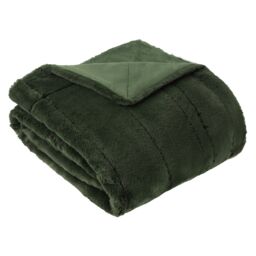 Paoletti Empress Faux Fur Throw in Green - Size: 130 cm x 180 cm - thumbnail 3