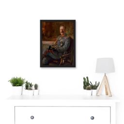 Artery8 Kaiser Wilhelm II German Emperor A4 Artwork Framed Wall Art Print in Black - thumbnail 2