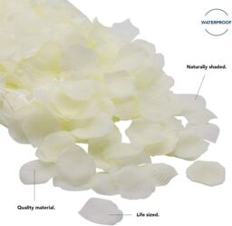 Shatchi 5000pcs Ivory Silk Rose Petals Wedding Mothers Day Wedding Confetti Anniversary Table Decorations in White - thumbnail 3