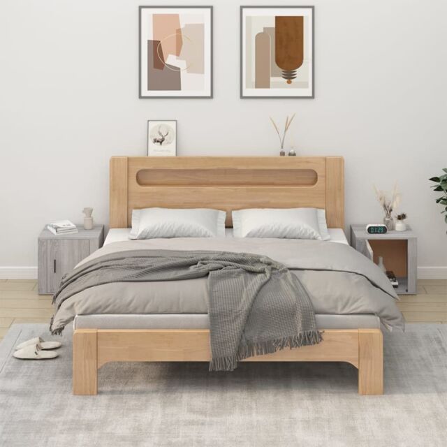 Berkfield Home Bedside Cabinets 2 pcs Grey Sonoma 50x39x47 cm - Size: 50 x 39 x 47 cm - image 1