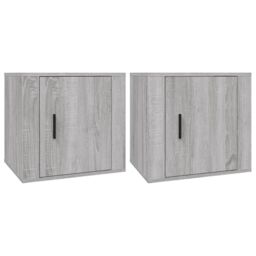 Berkfield Home Bedside Cabinets 2 pcs Grey Sonoma 50x39x47 cm - Size: 50 x 39 x 47 cm - thumbnail 2