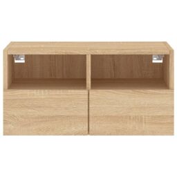 Berkfield Home TV Wall Cabinet Sonoma Oak 60x30x30 cm Engineered Wood in Brown - Size: 60 x 30 x 30 cm - thumbnail 8