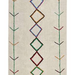 Wyld and Coco Beige and Black Geometric Tufted Rug Cotton Polyester Backing - Size: 160 cm x 230 cm - thumbnail 2